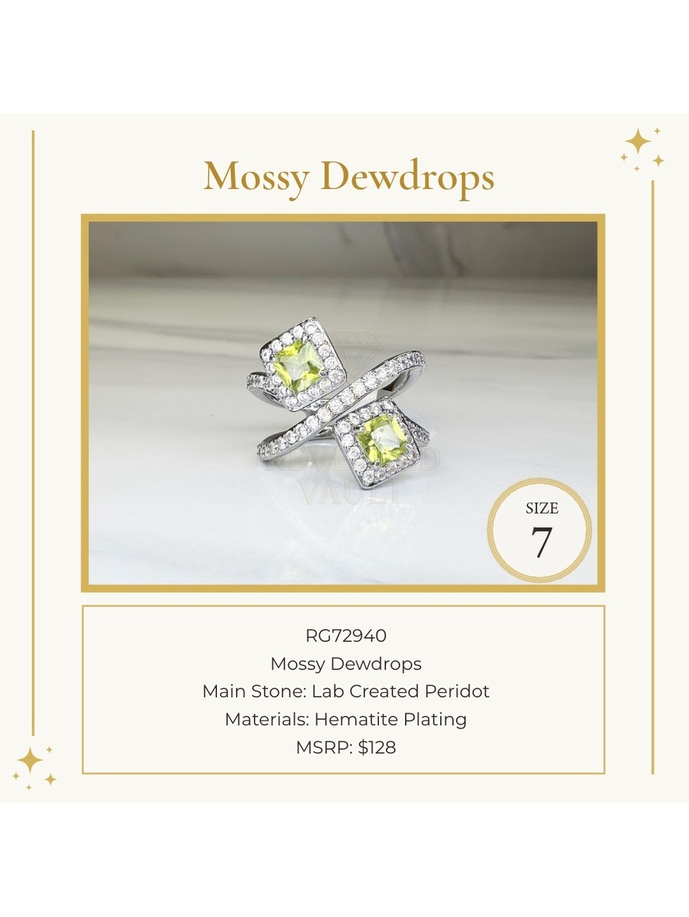 Mossy Dewdrops - Size 7 - August Birthday 2025